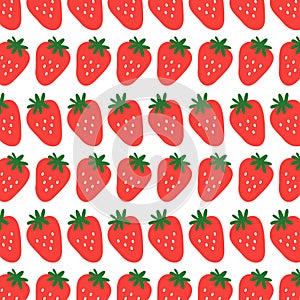 Summer Strawberries Fruit Design Pattern Texture Wallart