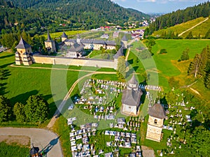 Summer at the Sucevita monastery in Romania