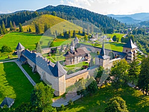 Summer at the Sucevita monastery in Romania