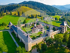 Summer at the Sucevita monastery in Romania