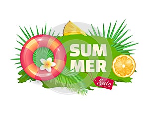 Summer Summertime Sale Banner Vector Illustration
