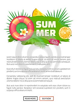 Summer Summertime Sale Banner Vector Illustration