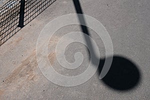 Summer Sun at a asphalt pavement with Lantern