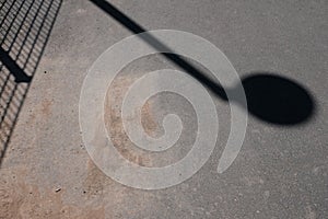 Summer Sun at a asphalt pavement with Lantern