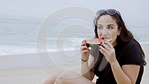 Summer Sun and Fun at the beach - girls relax and have a great time at the oceanfront