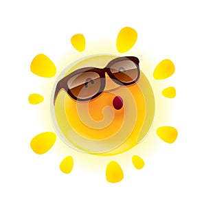 Summer sun with sunglasses