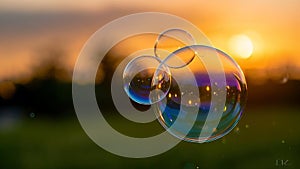 Summer sunlight and soap bubbles.