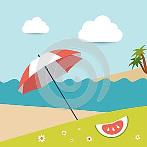 Summer sunny beach day.