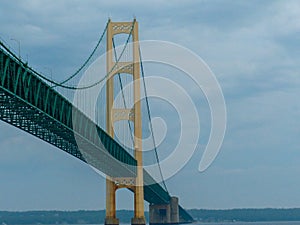 Summer sunrise on the Mackinac bridge - Michigan