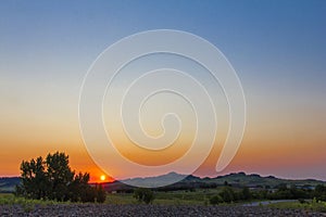 Summer Sunrise at Whitewood, South Dakota