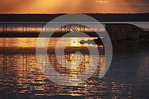 Summer Sunset Clear Lake Canada photo