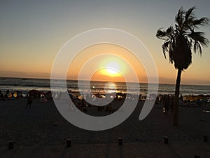 A summer sunset in iquique