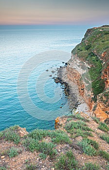 Summer sunset at Kaliakra Cape Fortress