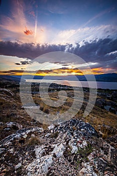 Summer Sunset in the Okanagan Valley and Lake Okanagan