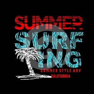 SUMMER SURFING design typography, Grunge background vector design text illustration, sign, t shirt graphics, print