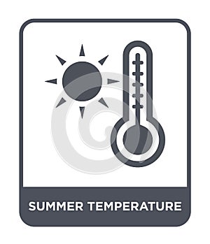 summer temperature icon in trendy design style. summer temperature icon isolated on white background. summer temperature vector