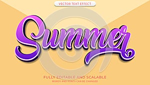 summer text effect editable fun style eps file