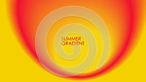 Summer theme gradient. Blurred vibrant fluid stain. Abstract background with bright color gradient shape.