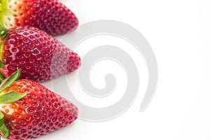 The summer theme . strawberry on white background si photo