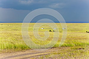 Summer thunderstorm over the savannah