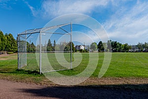 Summer time baseball field