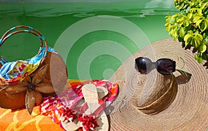 Summer time beach pool sun Holidays sunglasses