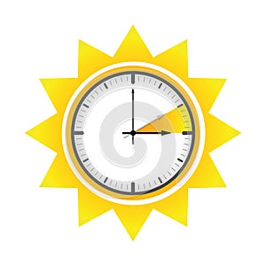 Summer time clock daylight saving time sun
