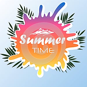 Summer time. Colorful sparkle. Background for your design.