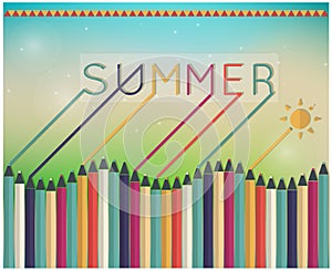 Summer time Coloring pencils