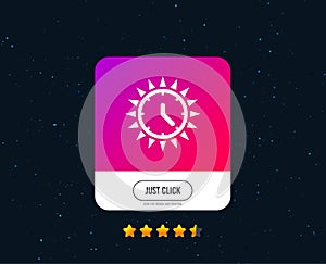 Summer time icon. Sunny day. Daylight saving. Vector