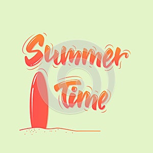 Summer time lettering