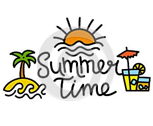 Summer time lettering