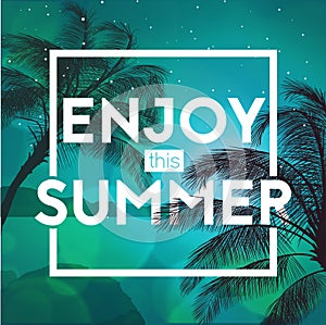 Summer time party poster design template