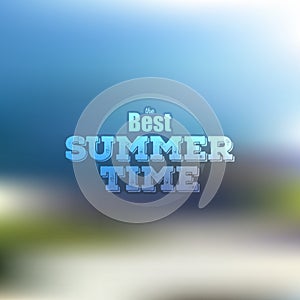 Summer time poster, vector web and mobile