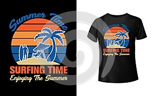 Summer Time Surfing Time Enjoying the Summer T-shirt Design