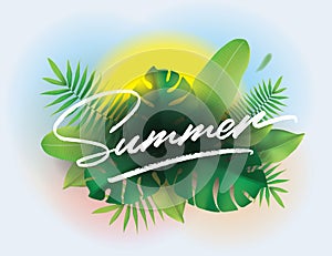 Summer time. Vector background for posters and banners.