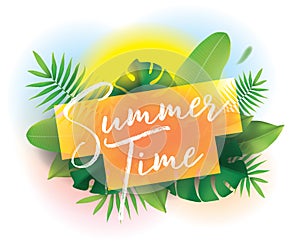 Summer time. Vector background for posters and banners.