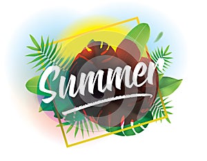 Summer time. Vector background for posters and banners.