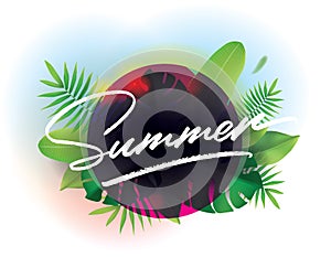 Summer time. Vector background for posters and banners.