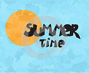 Summer time vector sun illustraction