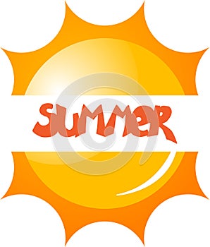 Summer time vector sun illustraction