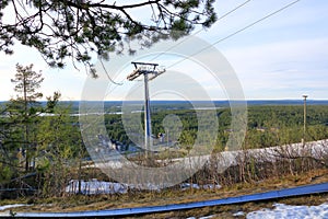 The summer toboggan run in Levi ski resort in Lapland, Finland