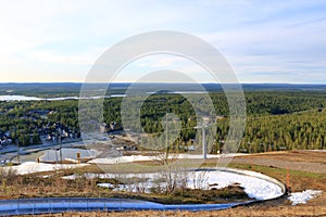 The summer toboggan run in Levi ski resort in Lapland, Finland