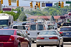 Summer traffic jam