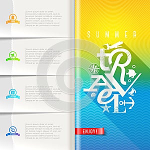Summer travel booklet template design