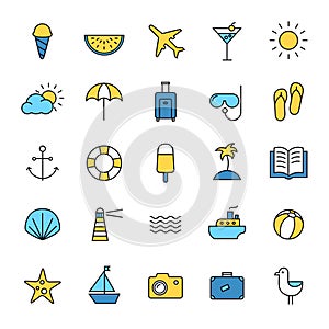 Summer And Travel Icons Set