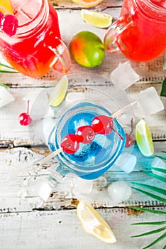 Summer tropical cocktails