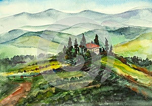 summer tuscan landscape