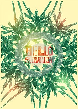 Summer typographic grunge retro poster design. Vector illustration.