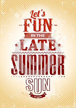 Summer typography